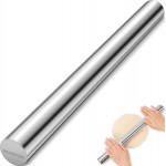 Rainspire Rolling Pins for Baking 304 Stainless Steel Dough Roller Perfect Baking Supplies Kitchen Essentials for Baking, Fondant, Pizza Dough Roller, Dumpling