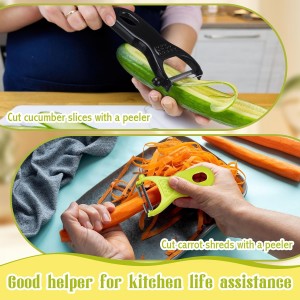 20 Pack Original Vegetable Peelers, 5 Colors Dual Blade Peeler for Potatoes, Carrots, Cucumbers, Bulk Kitchen Tools for Home, Restaurants, Meal Prep (black, white, red, yellow, green)