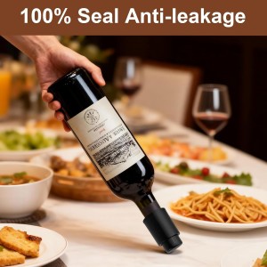 [2 PACK] Premium Vacuum Wine Preserver Stopper, Wine Preserver with Time Scale Record.Airtight Wine Bottle Preserver For Wine Enthusiasts & Gift Buyers.Set Of Wine Corks For Fresh Wine Bottles（Black）