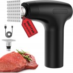 Electric Meat Tenderizer Tool - Meat Mallet 5 Adjustable Speeds, Auto Pressure Sensing, Stainless Steel Detachable Head, 1200mAh Battery for Beef Steak Chicken Pork Kitchen Use