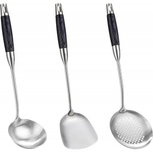 FJNATINH Wok Spatulas Soup Ladle Skimmer...