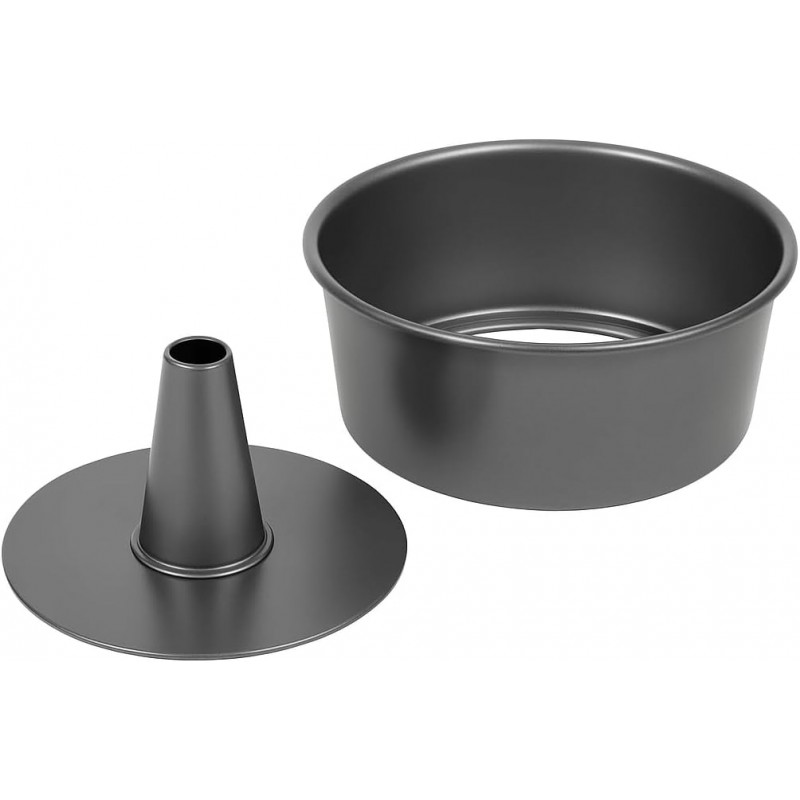 Non-Stick Angel Food Cake Pan, 9.5 x 4 Inch Fluted Tube Baking Pan, Heavy-Duty Steel, Easy Release & Clean, Perfect for Bundt & Pound Cakes