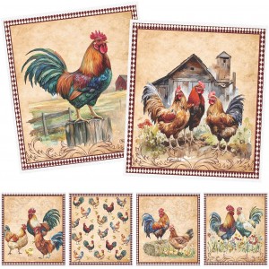 Funny Rooster Swedish Dishcloths for Kit...