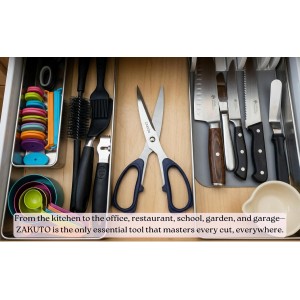 Kitchen Shears 2 Pack – Heavy Duty Stainless Steel Food Scissors for Meat, Poultry & Cooking, Sharp Multipurpose Kitchen Cutting Shears, Dishwasher Safe (6” & 8”)