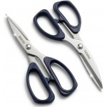 Kitchen Shears 2 Pack – Heavy Duty Stainless Steel Food Scissors for Meat, Poultry & Cooking, Sharp Multipurpose Kitchen Cutting Shears, Dishwasher Safe (6” & 8”)
