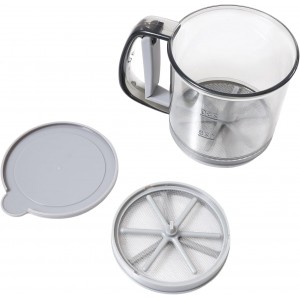 Flour Sifter for Baking,One-Hand Press Baking Sifter with Double-Layer Fine Mesh,for All Baking Flour Powdered Sugar Almond Powder and Cocoa Powder