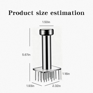 304 Stainless Steel Meat Tenderizer with 18 Sharp Needles - Ideal for Tenderizing & Pounding Steak, Beef, Pork, Chicken