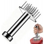 304 Stainless Steel Meat Tenderizer with 18 Sharp Needles - Ideal for Tenderizing & Pounding Steak, Beef, Pork, Chicken