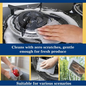 12pcs Scratch-Free Steel Dishcloths. Reusable, Quick-Dry, Odorless. Perfect for Dishes, Sinks, cookware. 7.87