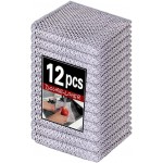 12pcs Scratch-Free Steel Dishcloths. Reusable, Quick-Dry, Odorless. Perfect for Dishes, Sinks, cookware. 7.87
