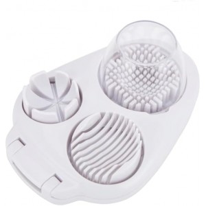 3 in 1 Egg Slicer for Kitchen – Multi-Functional Strawberry Banana Mushroom Cutter, ABS Safe Wire Blade, 3 Slice Modes, Dishwasher Safe, Lightweight 120 g, Gift for Salad Lover