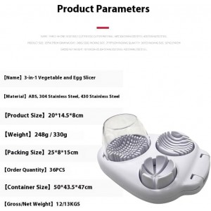 3 in 1 Egg Slicer for Kitchen – Multi-Functional Strawberry Banana Mushroom Cutter, ABS Safe Wire Blade, 3 Slice Modes, Dishwasher Safe, Lightweight 120 g, Gift for Salad Lover