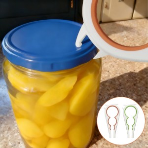 Jar Opener 5 in 1, Jar Openers for Seniors Gifts for Seniors Jar Opener Gripper (Orange and Emerald Green)