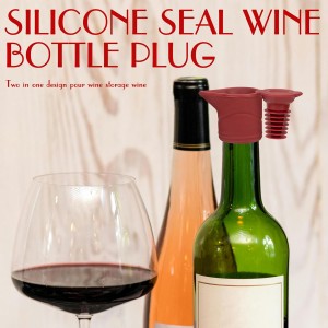 Wine Stopper And Pourer, Sealing Plug Can Be Fixed On The Flow Guide Nozzle for Preserve Freshness(3Pcs Red)