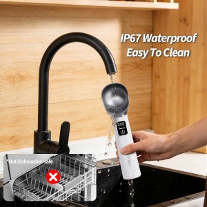 Heated Ice Cream Scoop Rechargeable, 5000mAh, 20W Fast Charging, 30s Heat Up, 158°F Electric Self-Warming Scooper for Hard Frozen Desserts, IP67 Waterproof, Auto Shut-Off