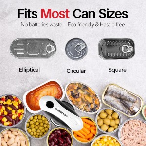 YARRAMATE Electric Can Opener, One Touch Rechargeable Automatic Can Openers for Kitchen Fits All Cans Sizes - Smooth Edge, Hands-Free for Seniors | With Storage Bag, Portable for Travel