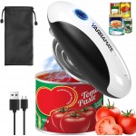 YARRAMATE Electric Can Opener, One Touch Rechargeable Automatic Can Openers for Kitchen Fits All Cans Sizes - Smooth Edge, Hands-Free for Seniors | With Storage Bag, Portable for Travel