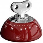 Retro Mechanical Kitchen Timer, Red, 60-Minute Countdown with Magnetic Back, Wind-Up Design, Loud Alarm for Cooking, Home Use (red and Plastic Material)
