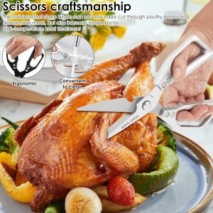 3Pcs Kitchen Shears and Vegetable Peeler Set, Heavy Duty Poultry Shears, Japanese Kitchen Scissors All Purpose, Food Cooking Scissors for Meat, Chicken Bones, Turkey, and Fish, Dishwasher Safe