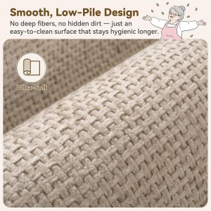 GRANNY SAYS Kitchen Mats for Floor, Kitchen Rugs Sets of 2 Non Slip Washable, Absorbent Kitchen Runner Rugs, 17×30 + 17×47 Anti Fatigue Kitchen Floor Mat 2 Piece with Rubber Backing, Tan