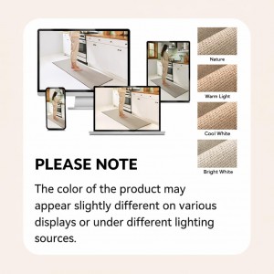 GRANNY SAYS Kitchen Mats for Floor, Kitchen Rugs Sets of 2 Non Slip Washable, Absorbent Kitchen Runner Rugs, 17×30 + 17×47 Anti Fatigue Kitchen Floor Mat 2 Piece with Rubber Backing, Tan