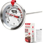 Meat Thermometer Cooking Thermometer Stainless Steel Kitchen Thermometer Temperature Labeled for Poultry, Pork, Beef