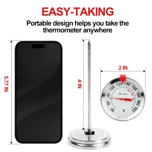 Instant Read Meat Thermometer 2'' Cooking Thermometer Kitchen Thermometer for Cooking for Liquid, Steak, Turkey Temp Checking