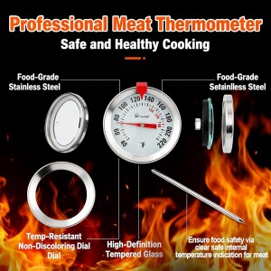 Instant Read Meat Thermometer 2'' Cooking Thermometer Kitchen Thermometer for Cooking for Liquid, Steak, Turkey Temp Checking