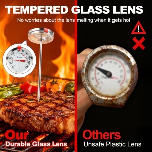 Instant Read Meat Thermometer 2'' Cooking Thermometer Kitchen Thermometer for Cooking for Liquid, Steak, Turkey Temp Checking