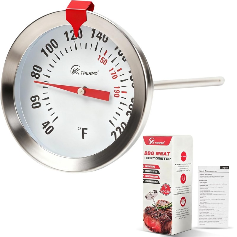 Instant Read Meat Thermometer 2'' Cooking Thermometer Kitchen Thermometer for Cooking for Liquid, Steak, Turkey Temp Checking