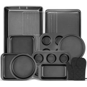 12PCS Nonstick Bakeware Set, Non-Toxic C...