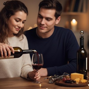 Wine Opener Gift Set-Wing Corkscrew, Foil Cutter, Pourer and Wine Bottle Stopper Accessories Kit for Wine Lovers