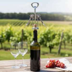 Wine Opener Gift Set-Wing Corkscrew, Foil Cutter, Pourer and Wine Bottle Stopper Accessories Kit for Wine Lovers