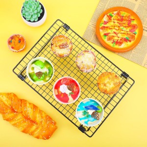 3PCS Stackable Cooling Rack for Baking, 13.3 x 9.3 Inch Carbon Steel Wire Rack with Folding Legs for Cookie Cake Pizza Jerky, Multi-Use Bread Oven Racks for Cooking Roasting Drying Grilling