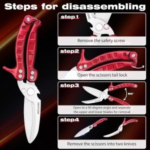 MDHAND Kitchen Shears - Heavy Duty Poultry Shears for Chicken Turkey Fish Fruit Vegetables and Meat Cutting - Stainless Steel Dishwasher Safe Food Kitchen Scissors with Anti-Slip Handle & Safety Lock