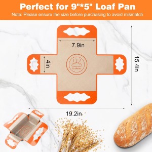 2 Pcs Reusable Silicone Bread Loaf Pan Liners, Food-Grade Silicone Bread Baking Mat with 4 Handles, Non-Stick & Heat Resistant Loaf Pan Lifters, Sourdough Sling for 9x5