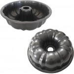 7 Inch Cake Pan, Carbon Steel Fluted Tube Pan, Nonstick Gugelhupf Cake Mold, Medium Size Round Baking Tin for Homemade Pound Cakes, Jello, Gelatin - 2 Packs