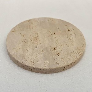 Limestone Water Absorbing Marble Coaster Set - Pack of 6 Absorbs Condensation and Spills Effectively Neutral Color Tone Complements Home Decor and bar Ideal