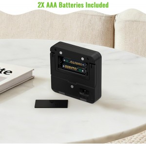 FCXJTU Digital Dual Kitchen Timer, 4-Channel Magnetic Countdown Timer for Cooking, On/Off, Large Display Multi Food Loud Alarm Silent for Classroom Seniors Battery Included (Black)