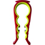 5-in-1 Jar Opener whit Beer bottle opener for Weak Hands,Non-slip Easy Grip Can Opener,Used to remove stubborn LIDS (Red)