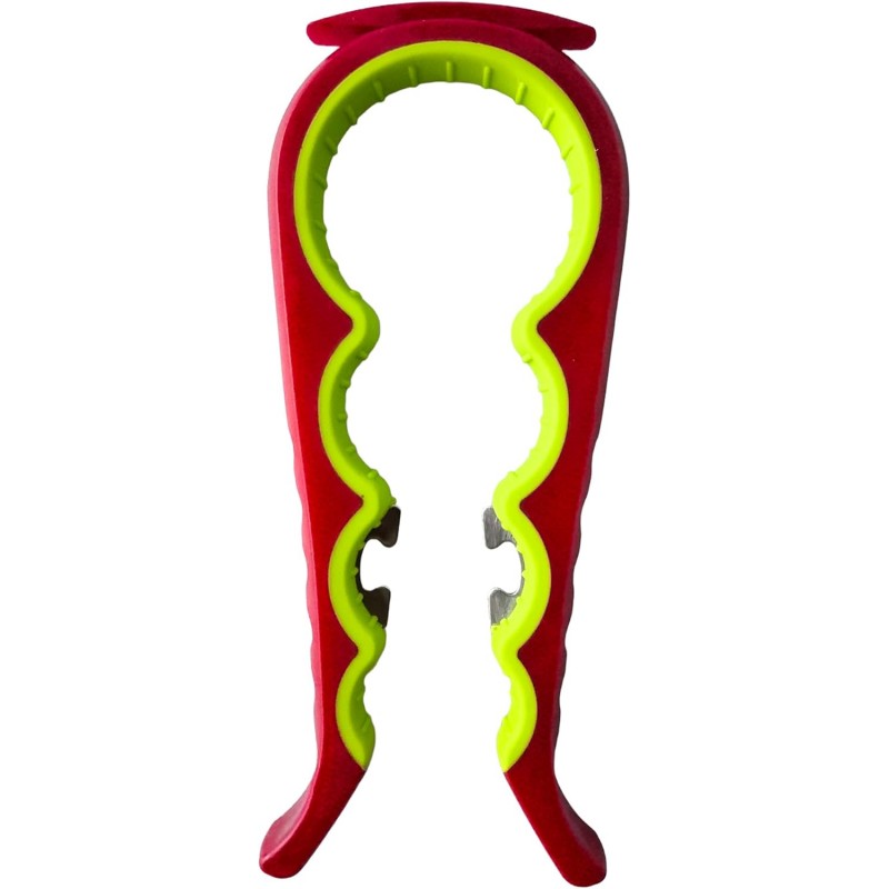 5-in-1 Jar Opener whit Beer bottle opener for Weak Hands,Non-slip Easy Grip Can Opener,Used to remove stubborn LIDS (Red)