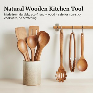 Wooden Pasta Spoon with Teeth, 12.5 Inch Spaghetti Fork Server Utensil for Cooking Serving Collecting, Durable Acacia Wood Noodle Strainer Spoon, Kitchen Tool for Pasta Eggs and Sauces