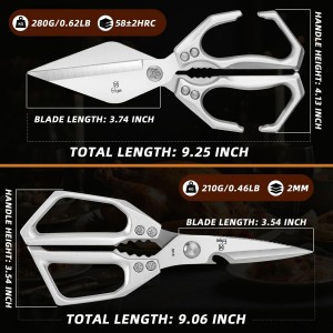 Kitchen Shears Set – Heavy Duty Japanese Stainless Steel Kitchen Scissors, Ultra Sharp Meat Scissors Dishwasher Safe, Cooking Scissor for Food, Christmas Gifts for Men Women
