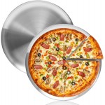 16 Inch Pizza Pan for Oven 2 Pack Stainless Steel Baking Sheet Round Plates for Cake Pie and Salad Pizza Steel Large Tray Oven Dishwasher Safe & Easy Clean