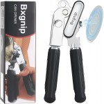 Can Opener Manual with Magnet,Soft Grip Rubber Handle Sharp Blade Smooth Edge,Effortless knob,Heavy Duty Can Opener with Multifunctional Bottle Opener