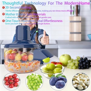 Automatic Grape Peeler Machine,Electric Peeling Machine for Grape,Automatic Garlic & Cherry Tomato Peeler Skin Remover Tool for Small Fruits,Efficient Peeling Kitchen Gadget for Home Use (Blue)