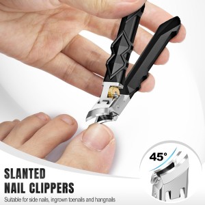 Toenail Clippers for Thick Toenails, Nail Clippers for Men with Wide Jaw Opening, Heavy Duty Ingrown Toe Nail Clippers with Long Handle for Seniors, Large Nail Cutter Set Gifts for Men Women