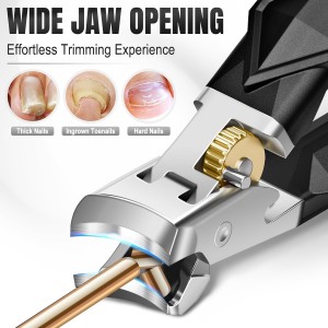 Toenail Clippers for Thick Toenails, Nail Clippers for Men with Wide Jaw Opening, Heavy Duty Ingrown Toe Nail Clippers with Long Handle for Seniors, Large Nail Cutter Set Gifts for Men Women