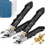 Toenail Clippers for Thick Toenails, Nail Clippers for Men with Wide Jaw Opening, Heavy Duty Ingrown Toe Nail Clippers with Long Handle for Seniors, Large Nail Cutter Set Gifts for Men Women