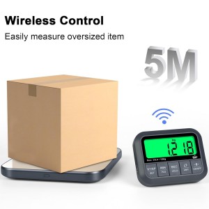 QP Wireless Food Scale, 33lb/0.04oz Digital Kitchen Scale, Meat Scale with Timer Function, 9 Units, Tare/Hold/PCS Function, Auto Off, LCD Display, Digital Food Scale for Cooking, Baking, Postage